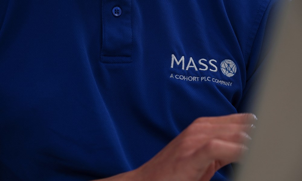 MASS logo on t-shirt